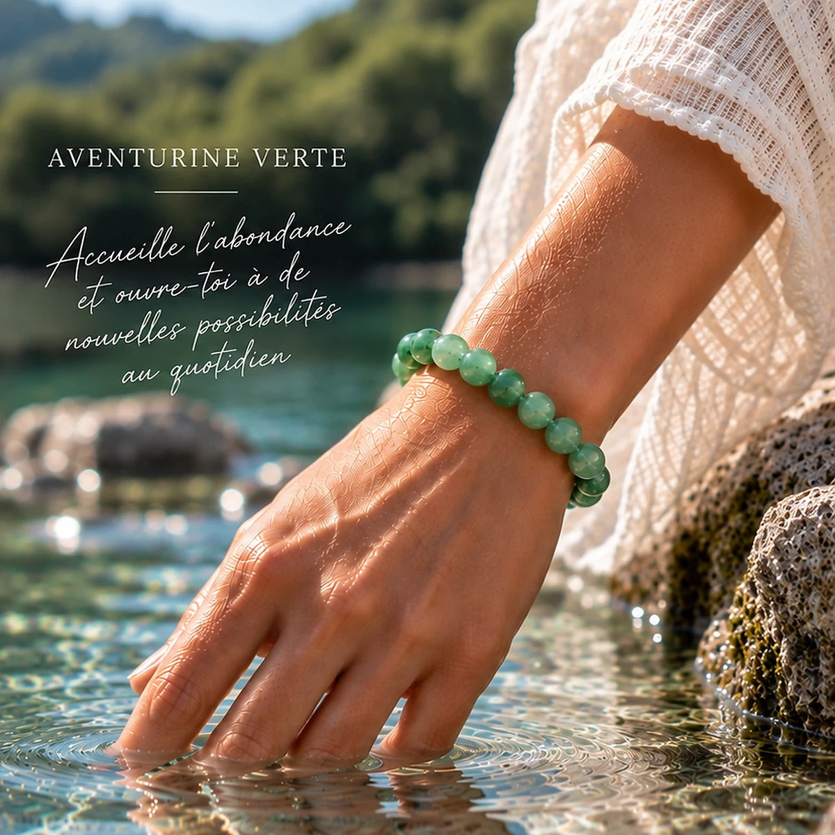 Bracelet en Aventurine Verte Maison Ludi