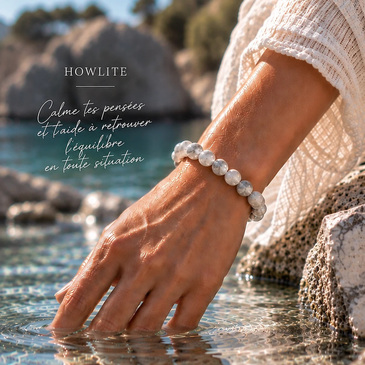 Bracelet en Howlite Maison Ludi