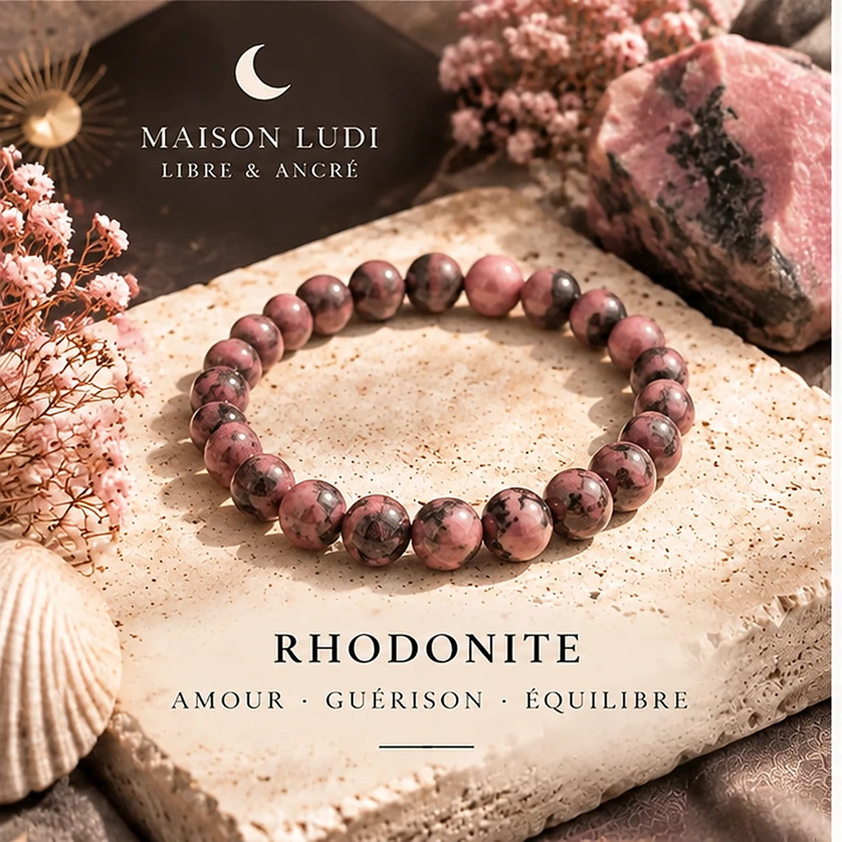 Bracelet en Rhodonite Maison Ludi