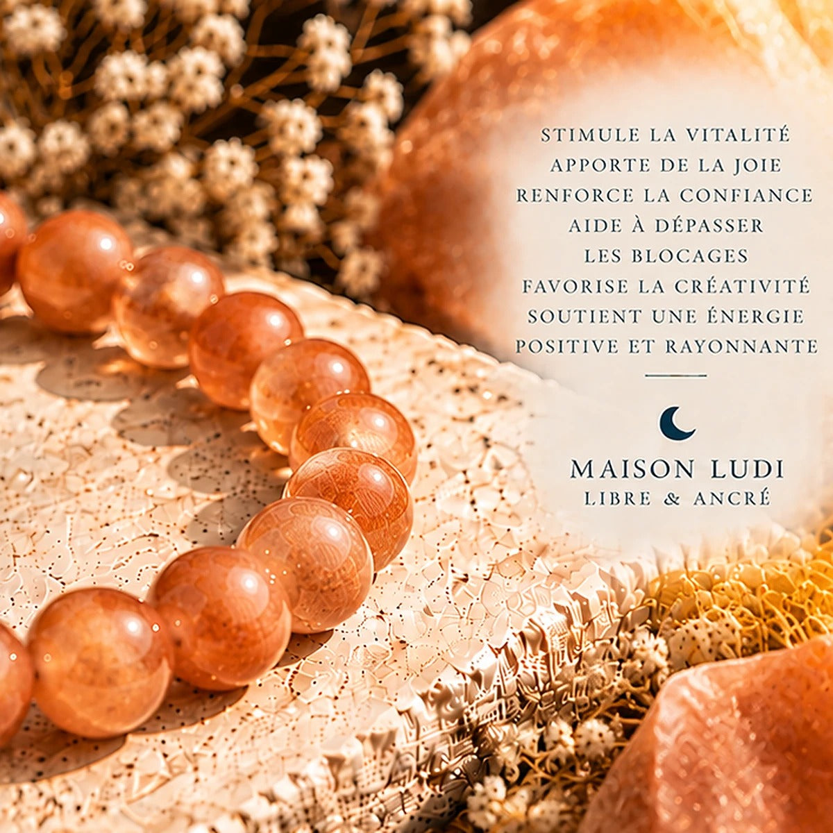 Bracelet en Pierre de Soleil Maison Ludi