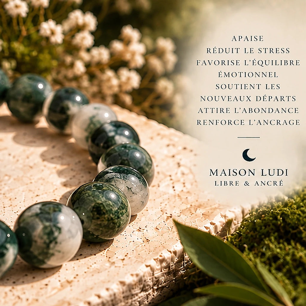 Bracelet en Agate Mousse Maison Ludi