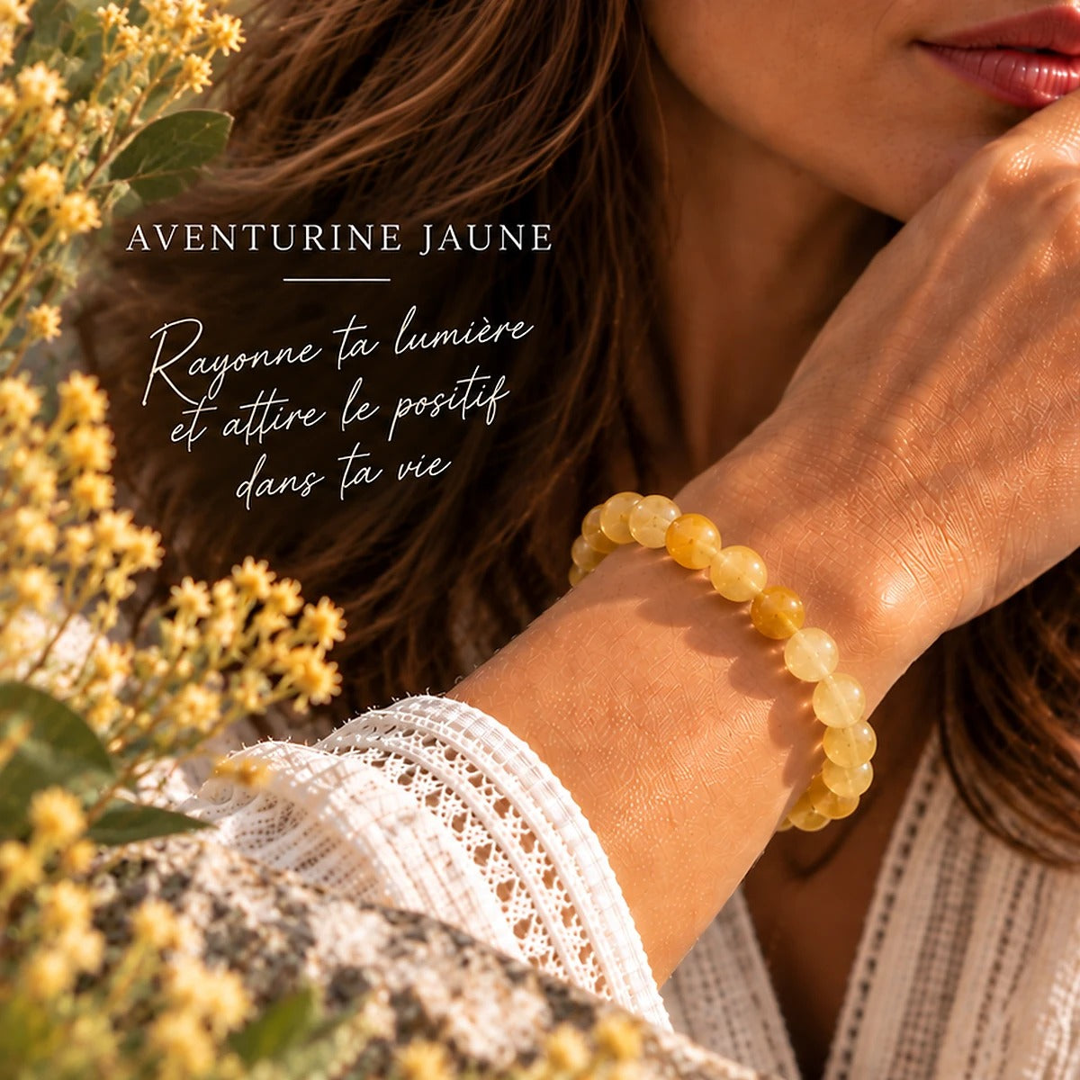 Bracelet en Aventurine Jaune Maison Ludi