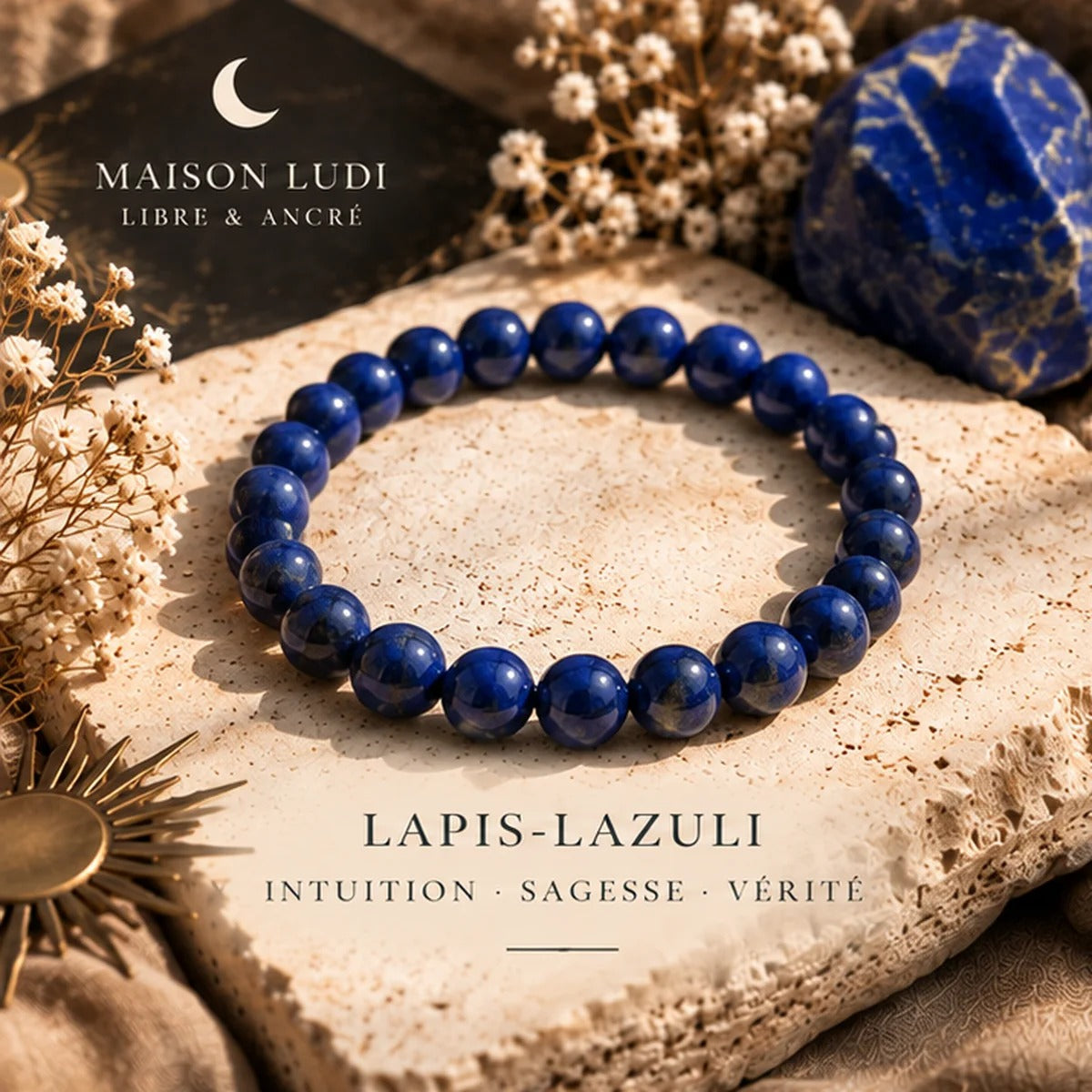 Bracelet en Lapis-Lazuli Maison Ludi