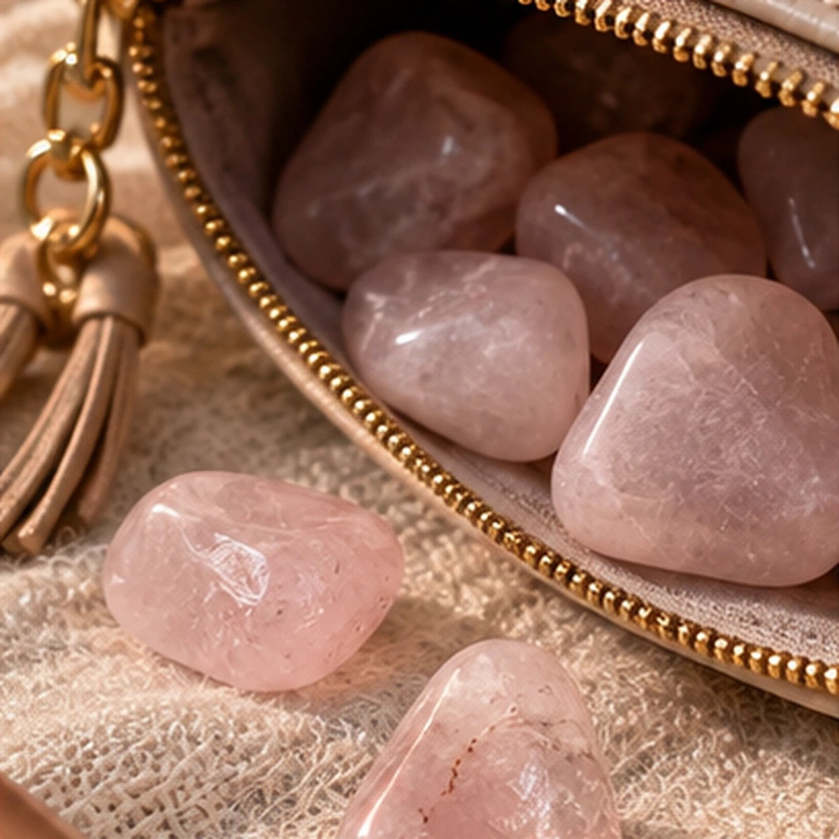 Pierre roulée en Quartz Rose Maison Ludi