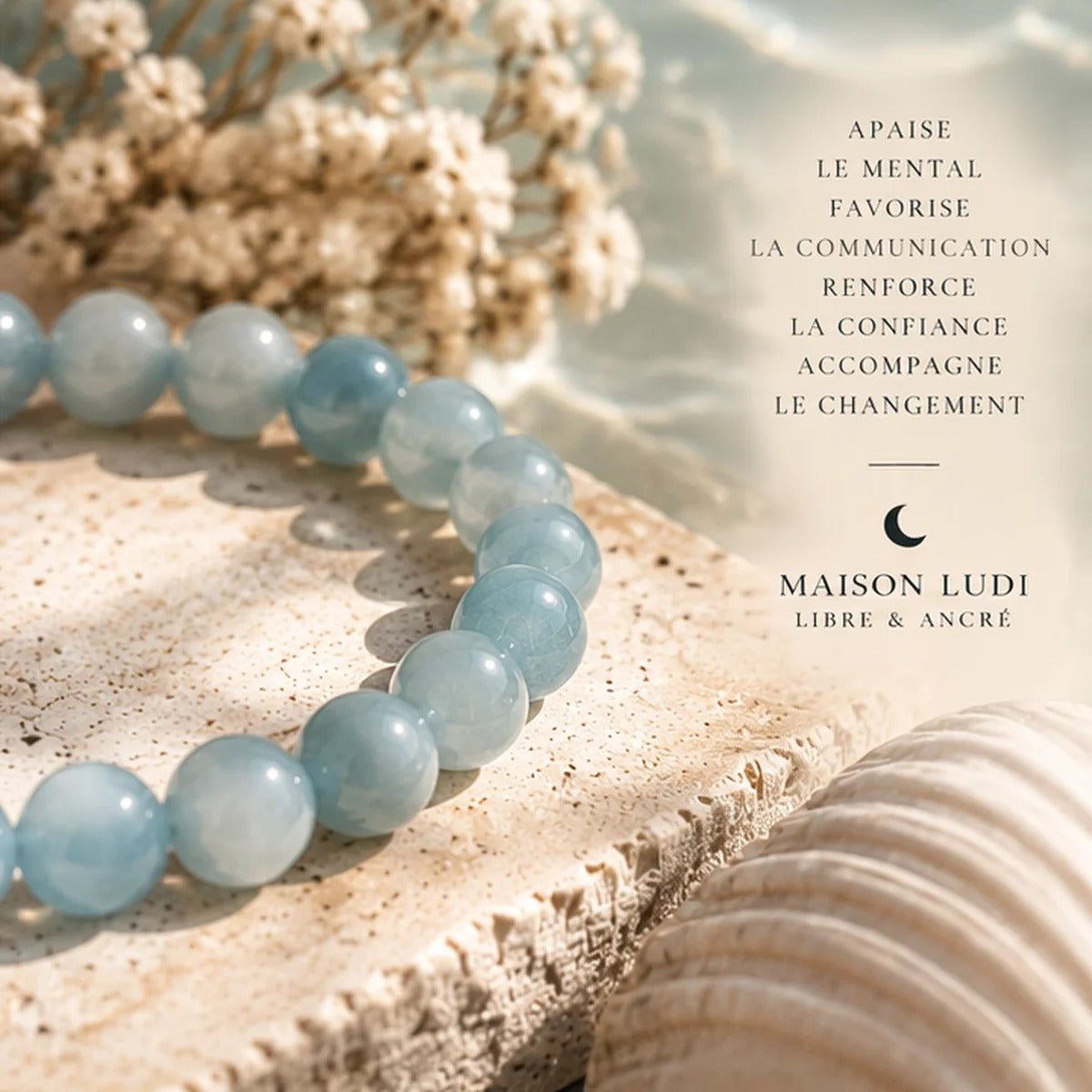 Bracelet en Aigue-Marine Maison Ludi