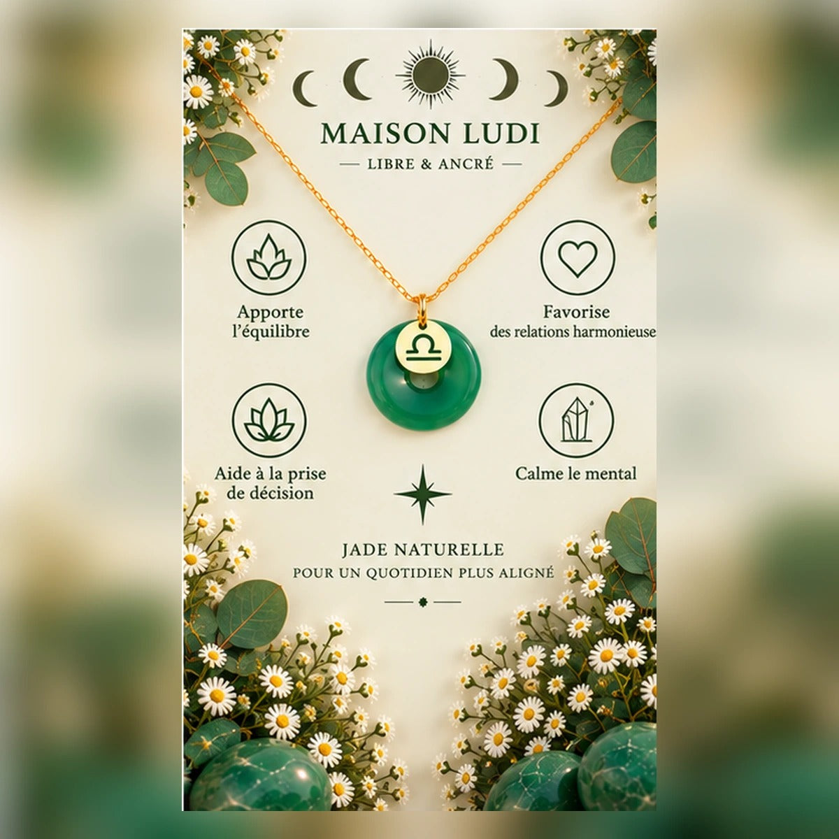 Balance — Pendentif Jade Signe Astro — photo 4