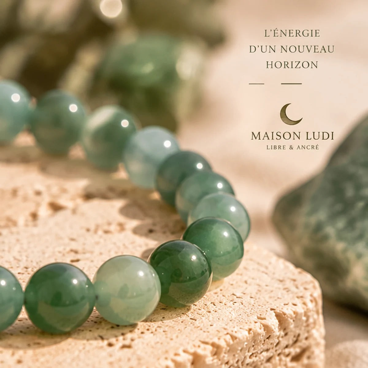 Bracelet en Aventurine Verte Maison Ludi