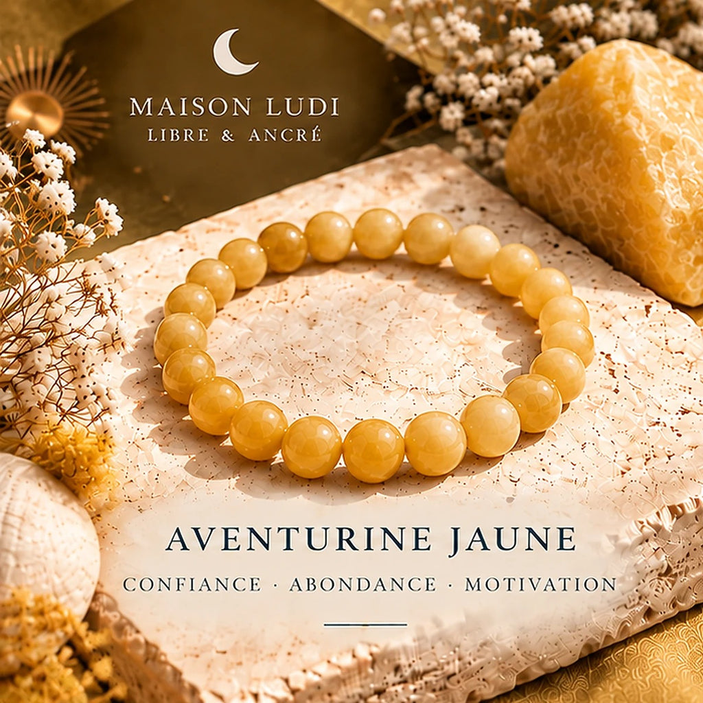 Bracelet en Aventurine Jaune Maison Ludi