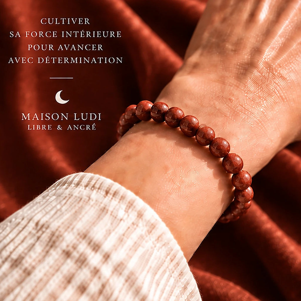 Bracelet en Jaspe Rouge Maison Ludi
