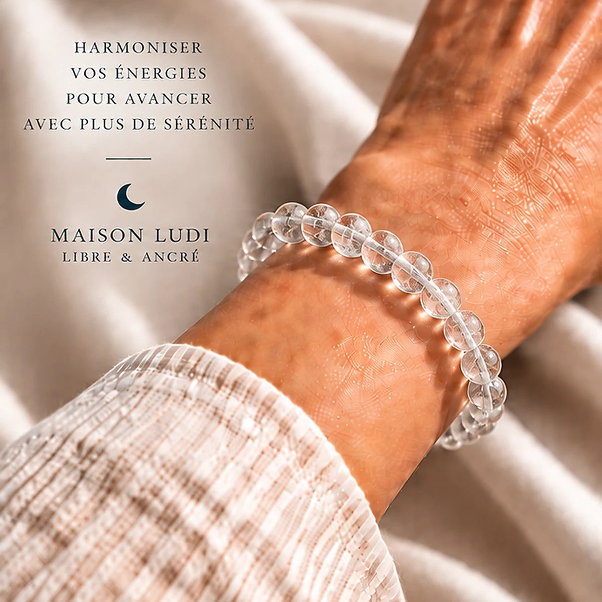 Bracelet en Cristal de Roche Maison Ludi