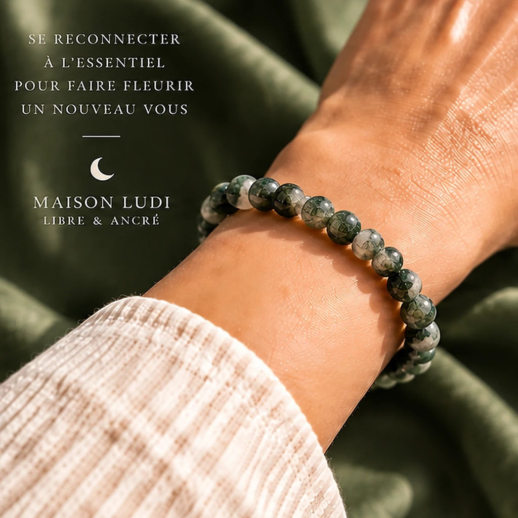 Bracelet en Agate Mousse Maison Ludi