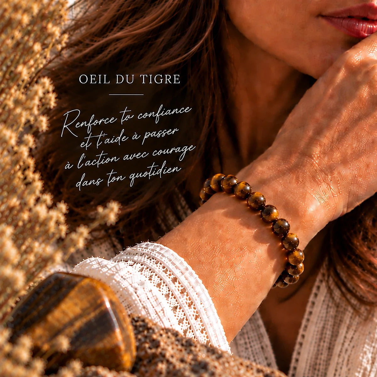 Bracelet en Œil de Tigre Maison Ludi
