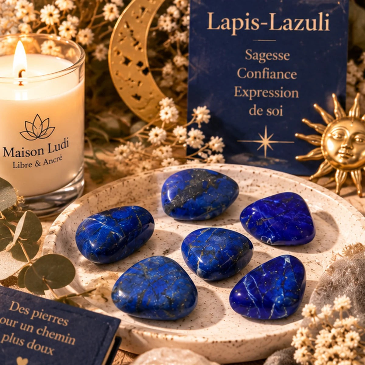 Pierre roulée en Lapis-Lazuli Maison Ludi