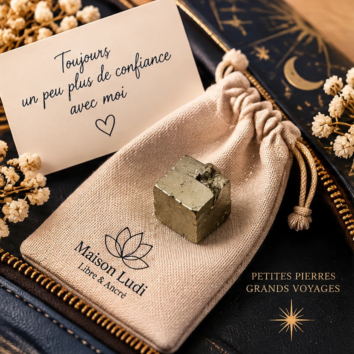 Pierre brute en Pyrite Cubique Maison Ludi