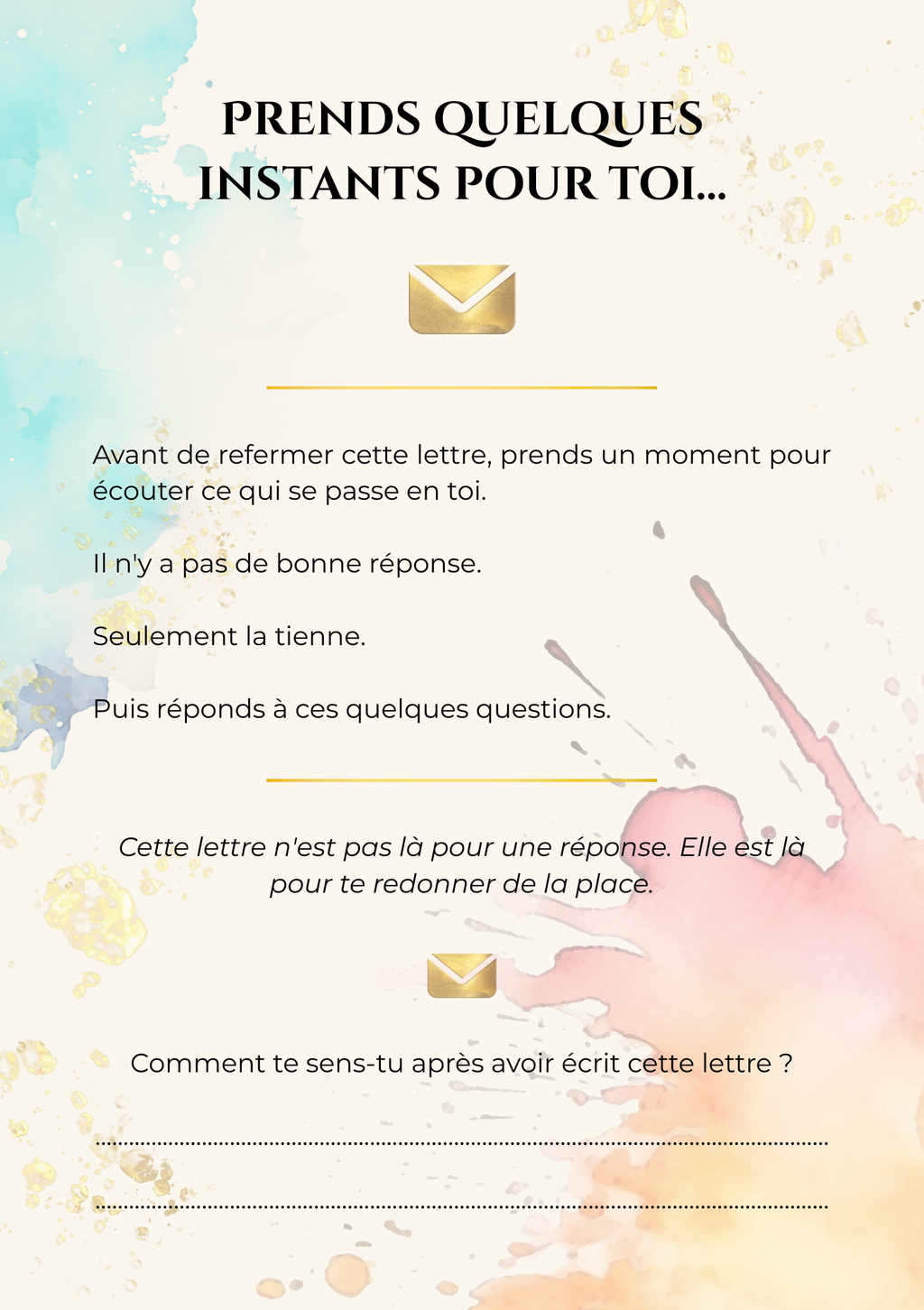 💌Rituel N°2 – La Lettre de Libération | PDF
