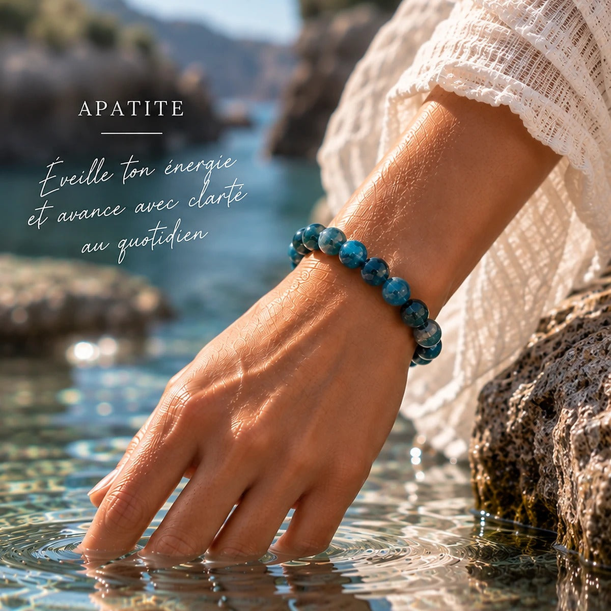 Bracelet en Apatite Bleue Maison Ludi