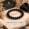 Bracelet en Obsidienne Noire Maison Ludi
