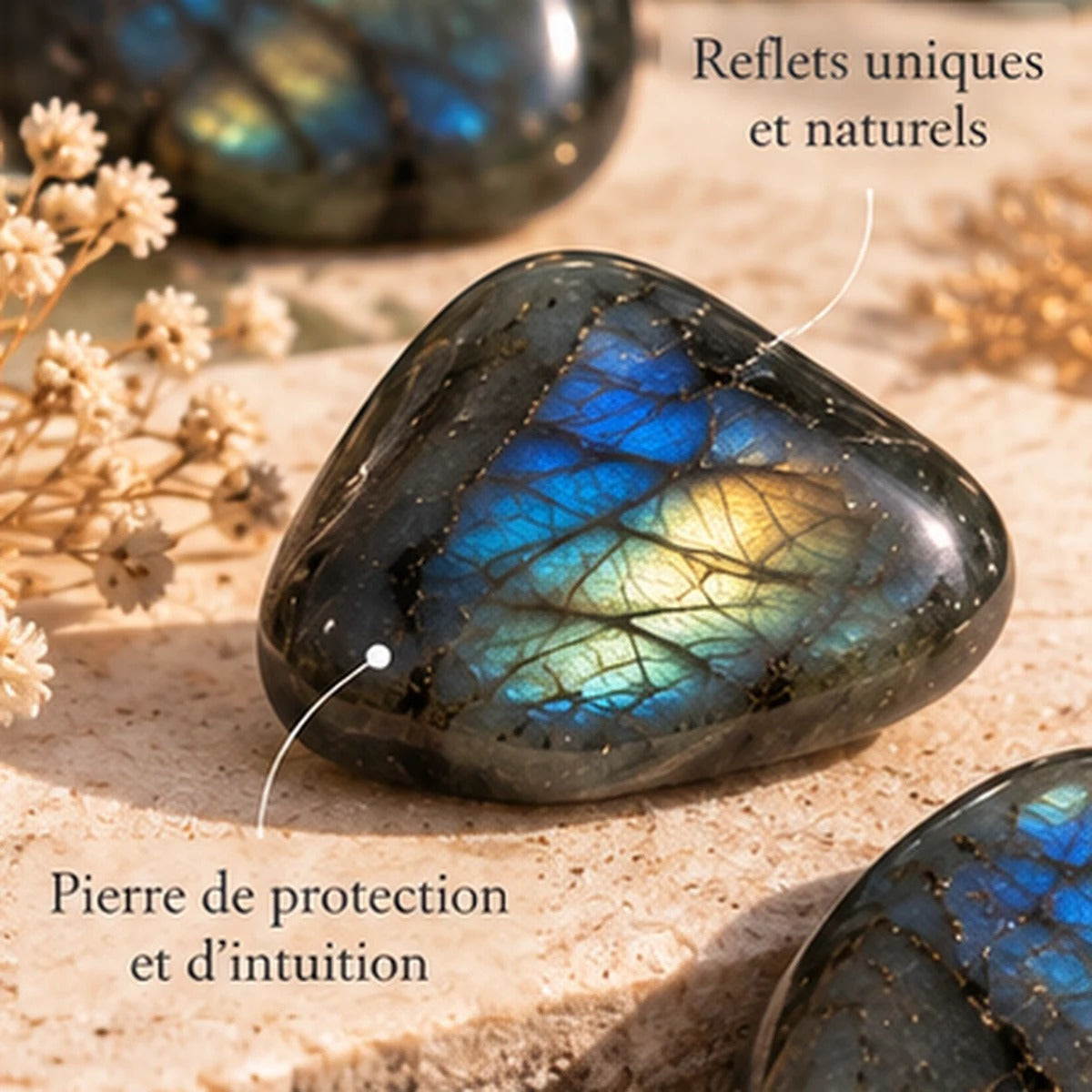 Pierre roulée en Labradorite Maison Ludi