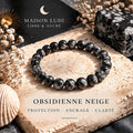 Bracelet en Obsidienne Neige Maison Ludi