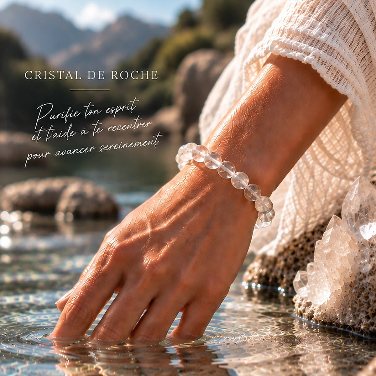 Bracelet en Cristal de Roche Maison Ludi