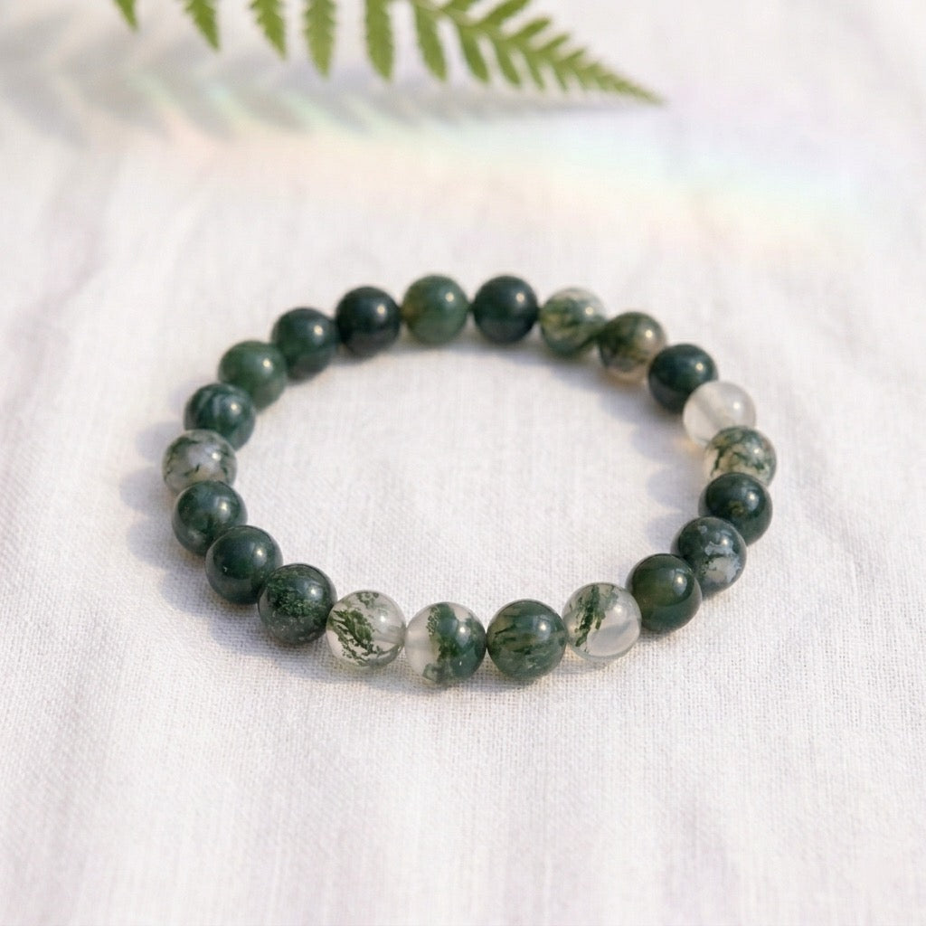 Bracelet en Agate mousse-3