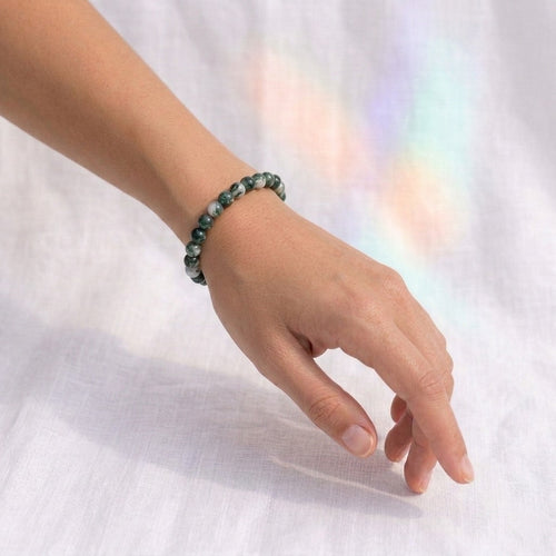 Bracelet en Agate mousse-1