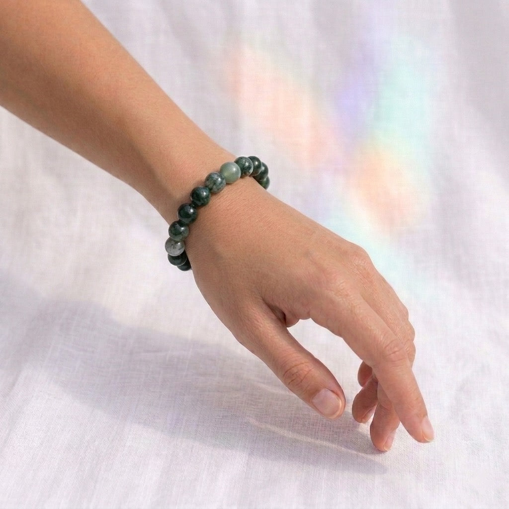 Bracelet en Agate mousse-4