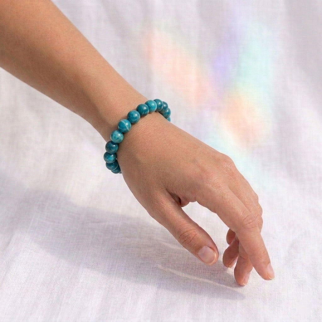 Bracelet en Apatite bleue-4