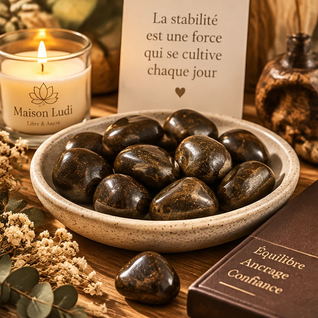 Pierre roulée en Bronzite Maison Ludi