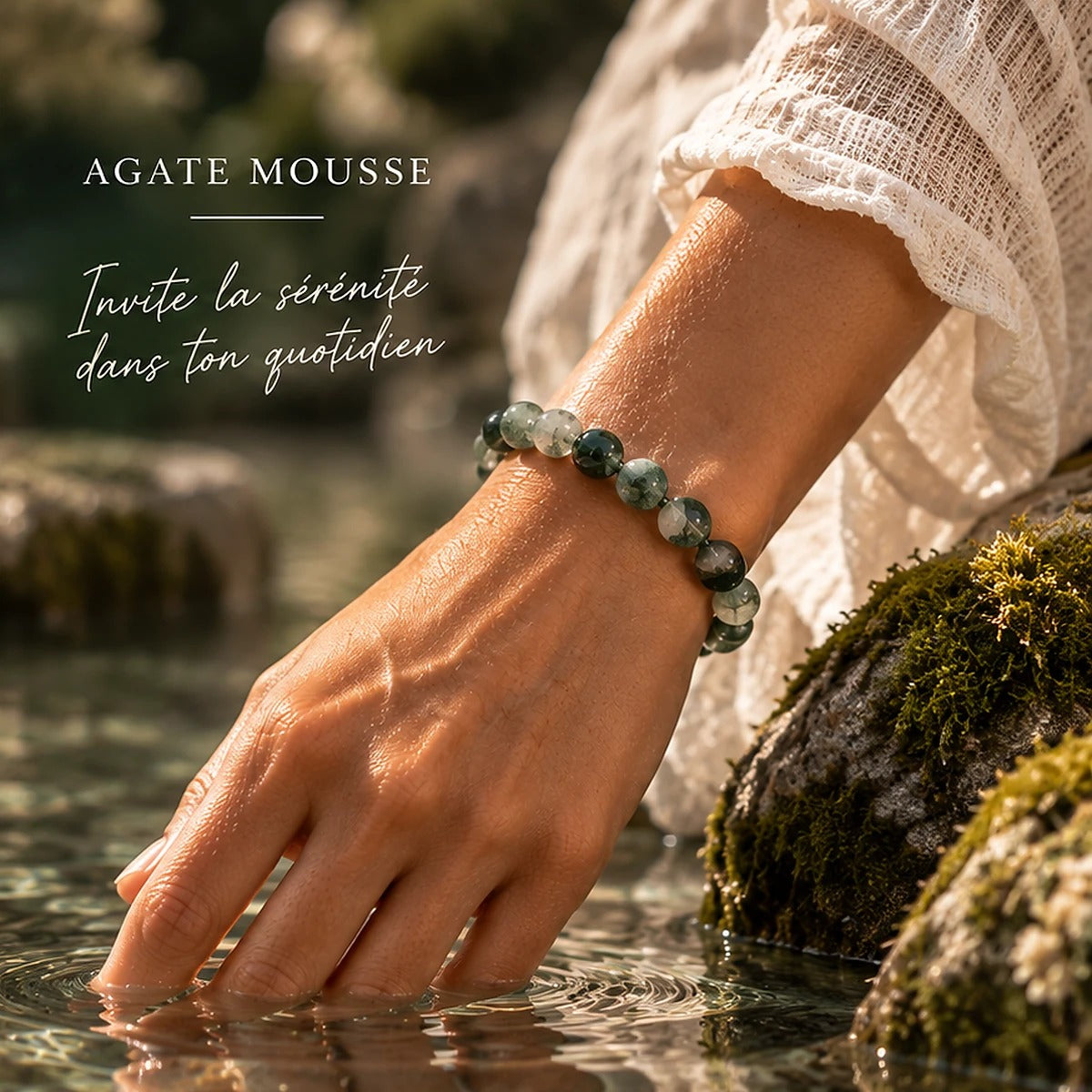 Bracelet en Agate Mousse Maison Ludi