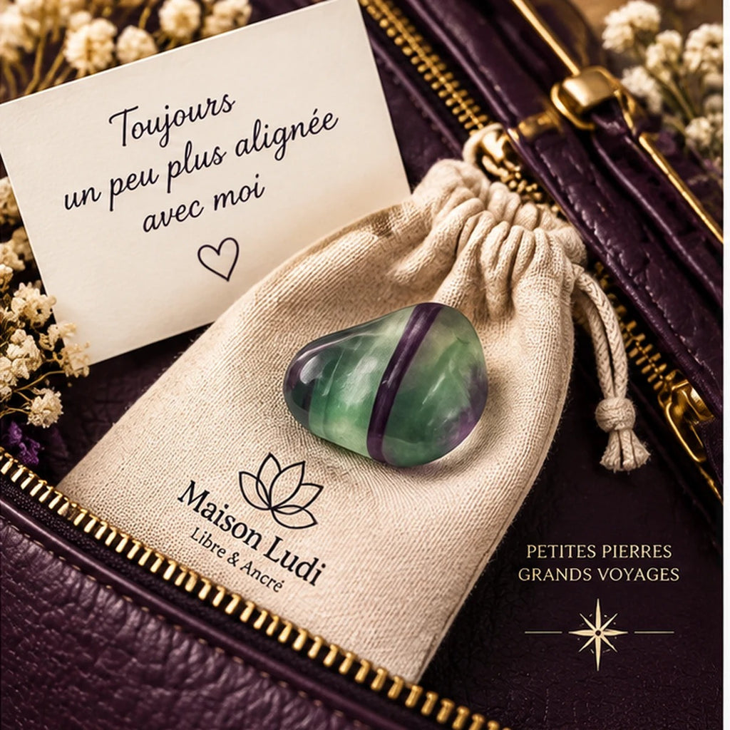 Pierre roulée en Fluorite Multicolore Maison Ludi