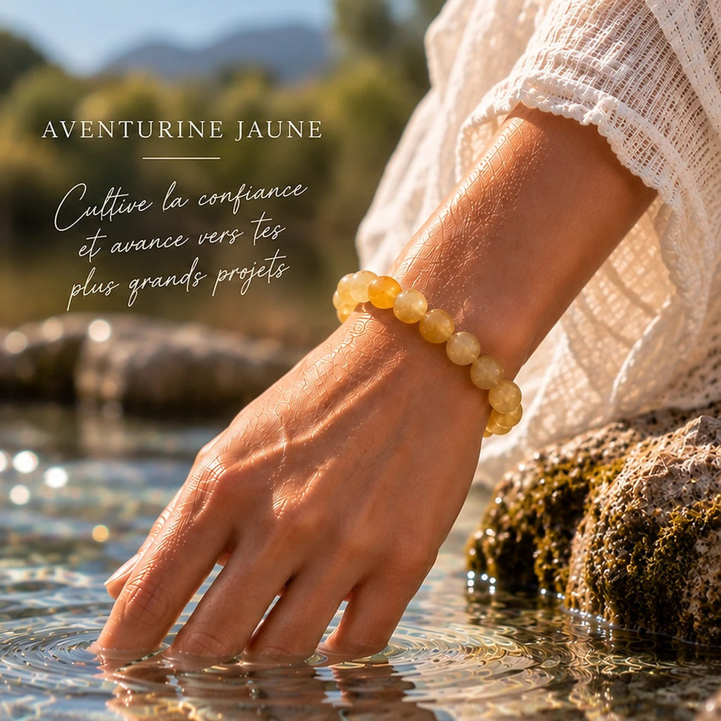 Bracelet en Aventurine Jaune Maison Ludi