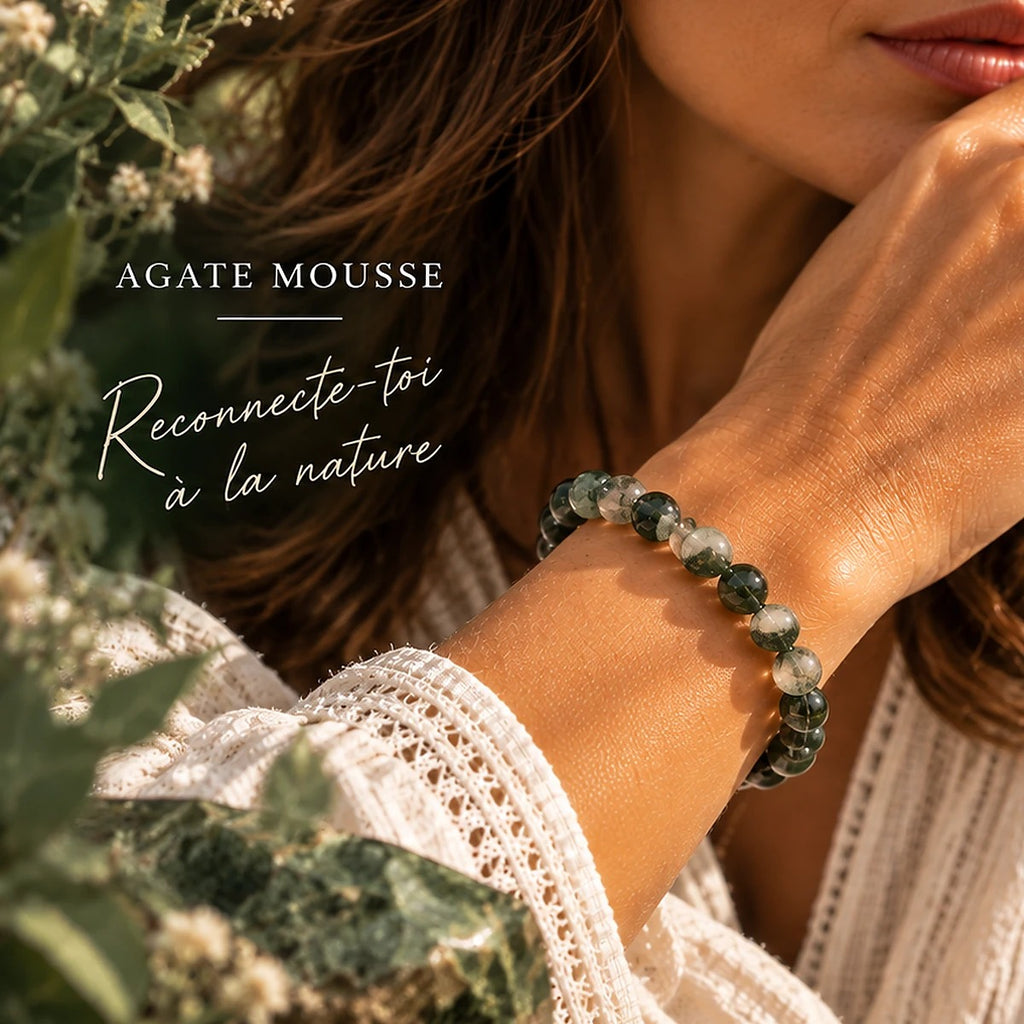 Bracelet en Agate Mousse Maison Ludi