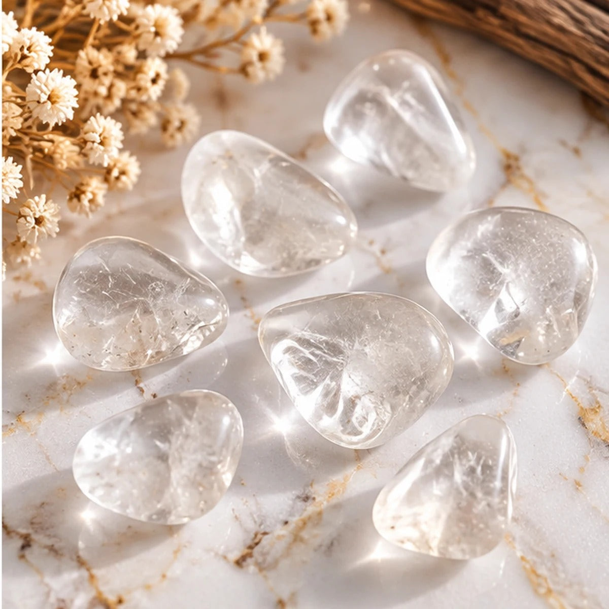 Pierre roulée en Cristal de Roche Maison Ludi