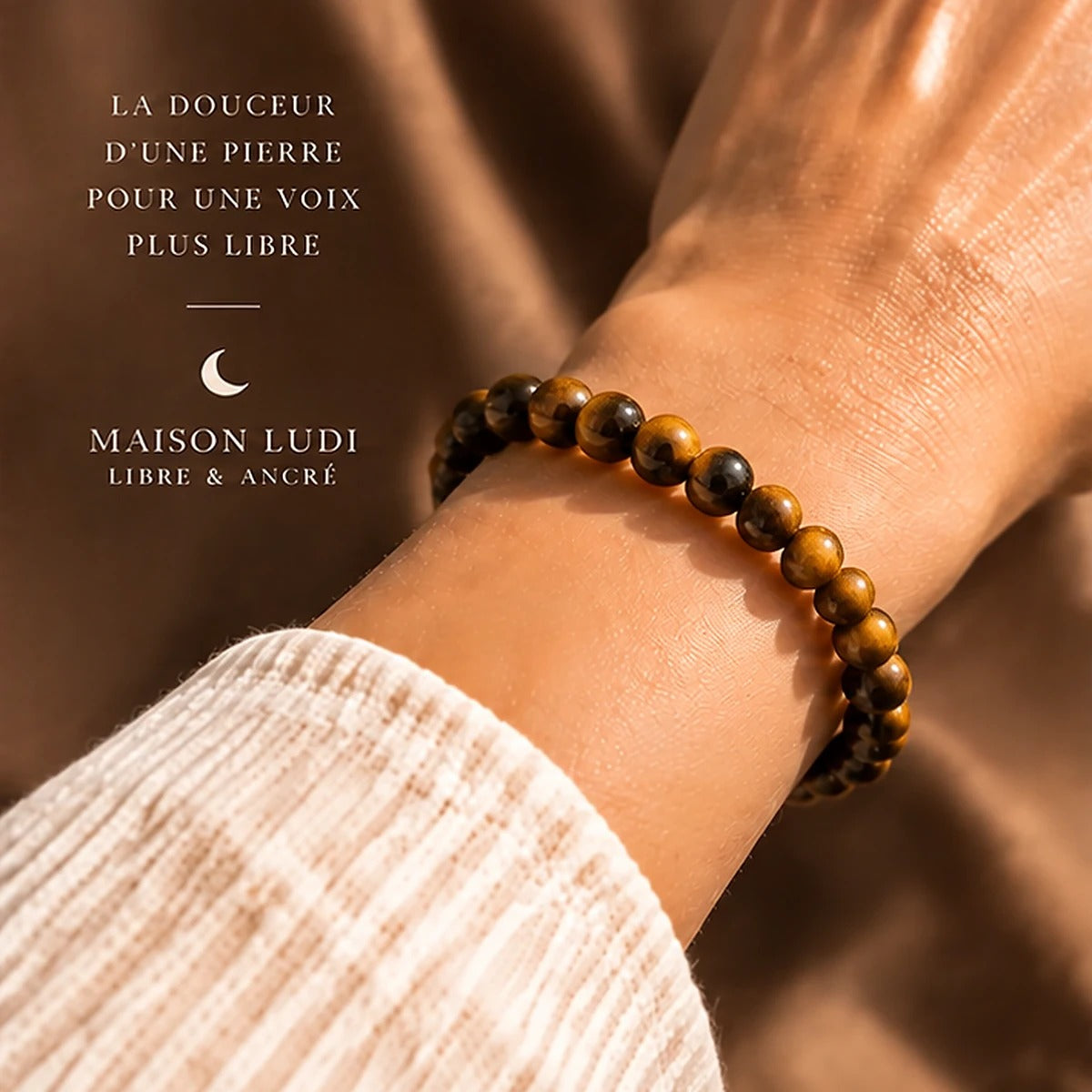 Bracelet en Œil de Tigre Maison Ludi