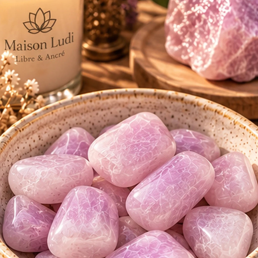 Pierre roulée en Kunzite Maison Ludi