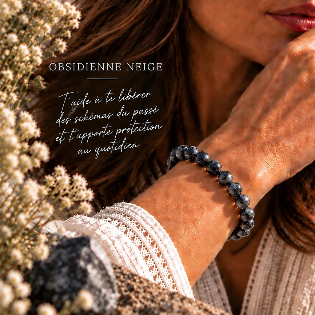 Bracelet en Obsidienne Neige Maison Ludi