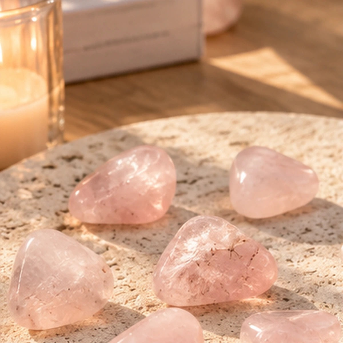 Pierre roulée en Quartz Rose Maison Ludi