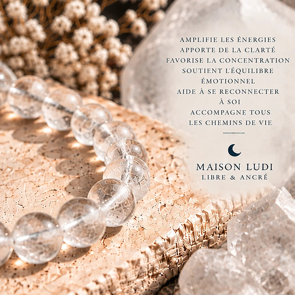 Bracelet en Cristal de Roche Maison Ludi