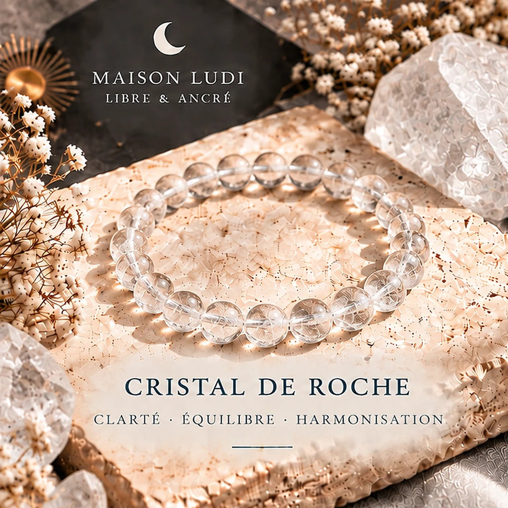 Bracelet en Cristal de Roche Maison Ludi