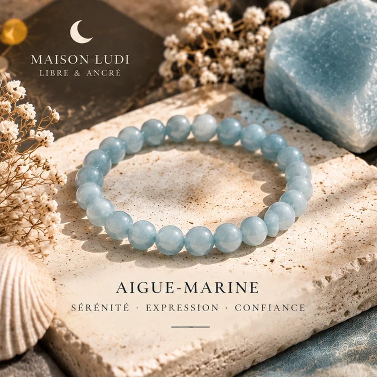 Bracelet en Aigue-Marine Maison Ludi