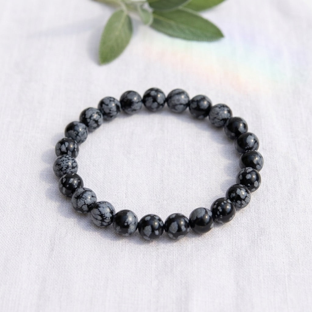 Bracelet en Obsidienne neige-3