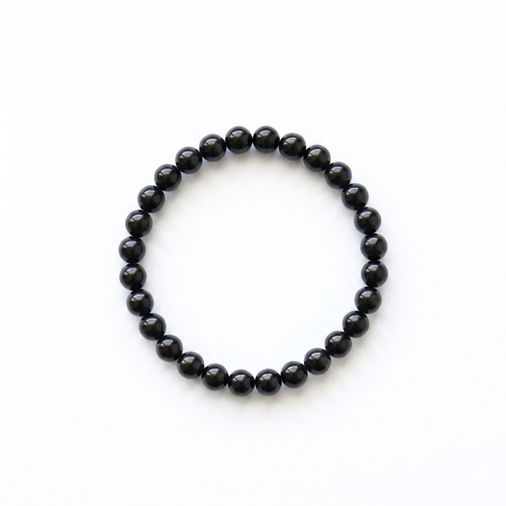 Bracelet en Obsidienne noire-2