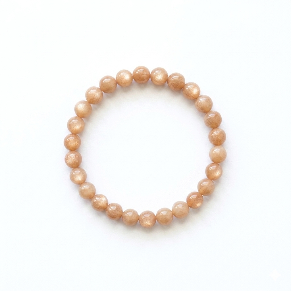 Bracelet en Pierre de Soleil naturelle — Joie & Rayonnement