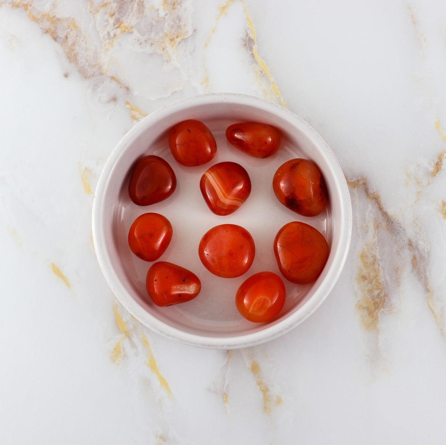 Carnelian rolled stone-0