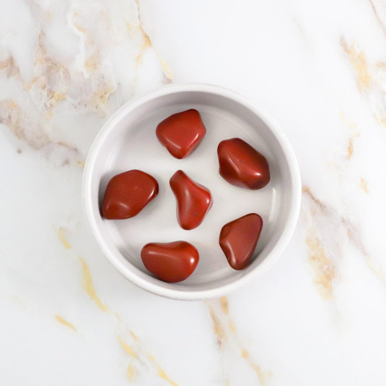 Red Jasper rolled stone-0