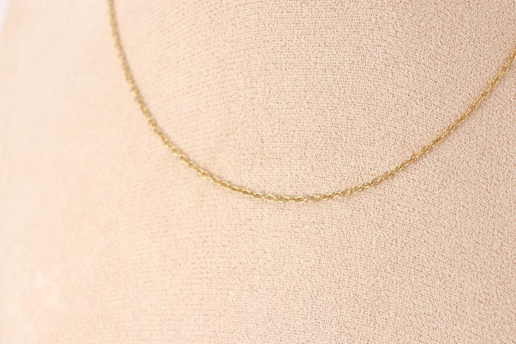 Chaîne forçat acier inoxydable doré et plaqué Or 18k-4